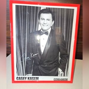 Framed Black and White Casey Kasem Autographed Photo